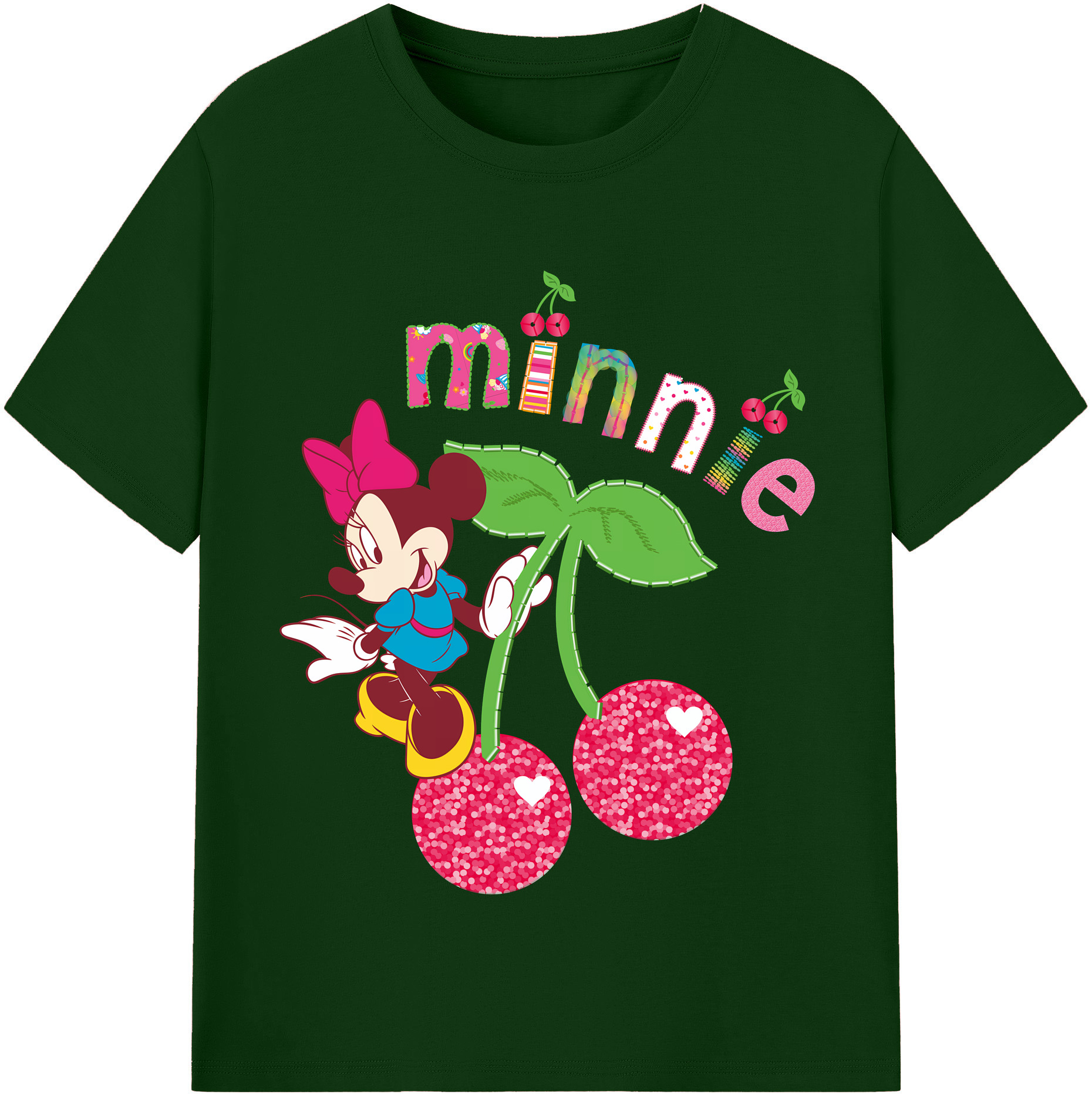 （画像用） ミッキーマウス Mickey Mouse 綿100％半袖Tシャツ（フロントプリント）